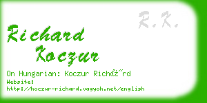 richard koczur business card